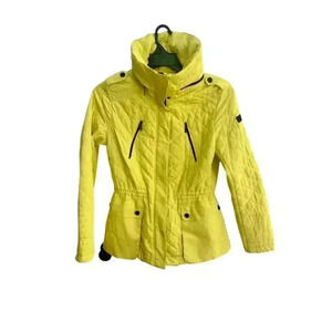 BCBGeneration Women's Yellow Quilted Puffer Jacket Size M Casual